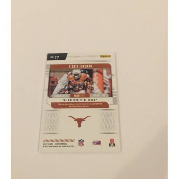 2017 Score - Rookie Jerseys D'onta Foreman Texans #17 (045) - Picture 2 of 2